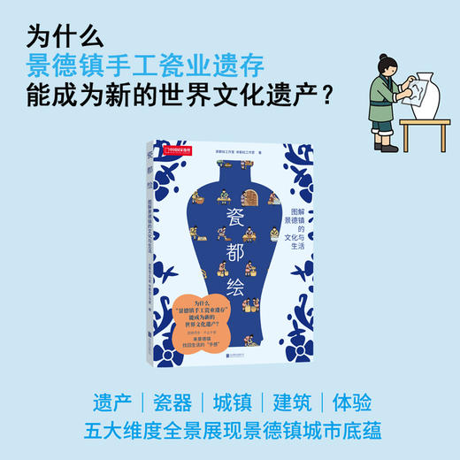 《瓷都绘》为什么景德镇手工瓷业遗存”能成为新的世界文化遗产？五大维度全景展现景德镇城市底蕴  景德镇旅行工具书 艺术科普 商品图0