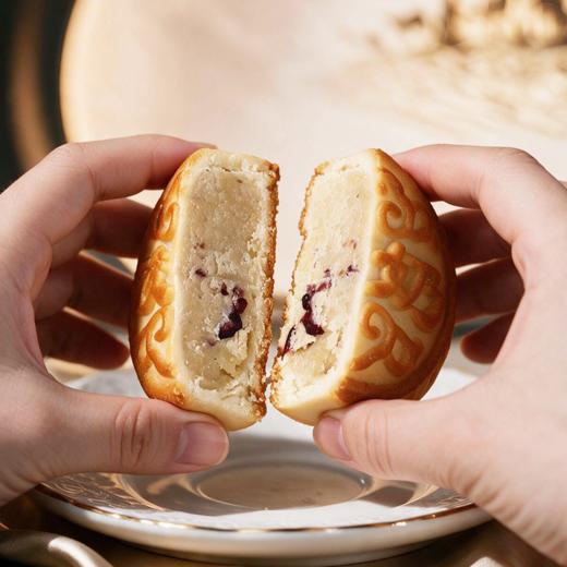 营养食光×笙观新疆中秋月饼 中秋礼盒 奶皮子月饼+酸奶月饼 新疆原料 馅料饱满 奶香醇厚 商品图4