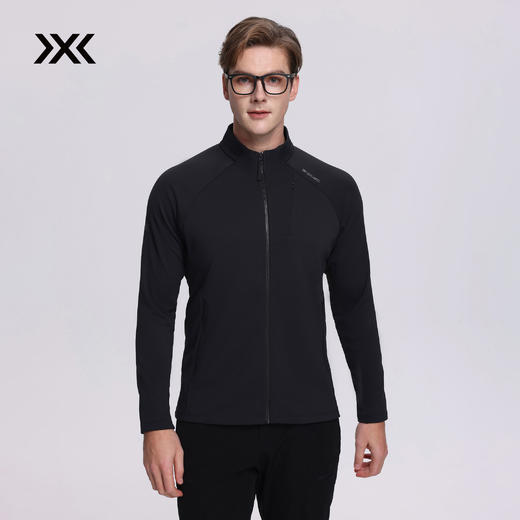 X-BIONIC  艾德 3D 条纹抓绒立领夹克男士秋冬保暖速干弹力舒适 商品图3