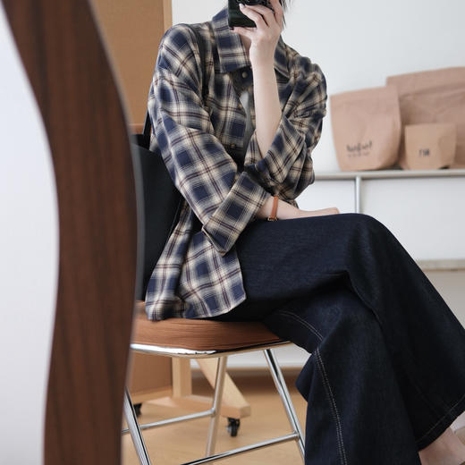 百搭格纹衬衫 商品图3