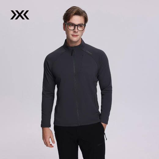 X-BIONIC  艾德 3D 条纹抓绒立领夹克男士秋冬保暖速干弹力舒适 商品图5