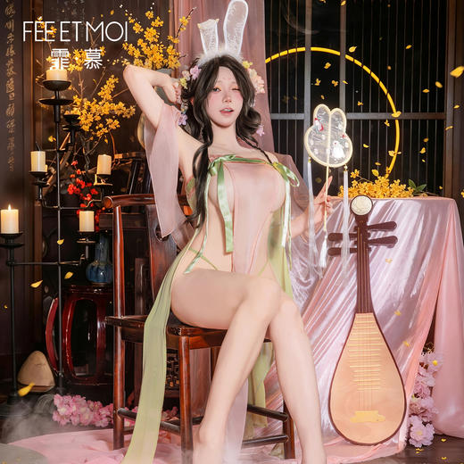 【情趣内衣】霏慕&谜姬 花间萌兔古风襦裙套装F067 商品图8