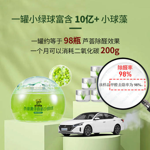 【天然植萃 清新空气】华大极光 除醛森氧小绿球 活藻植物 可持续养护空气 208g/罐 商品图3