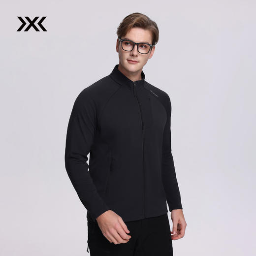 X-BIONIC  艾德 3D 条纹抓绒立领夹克男士秋冬保暖速干弹力舒适 商品图1