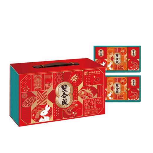 【十三饼八味】双合成晋情晋礼月饼礼盒1210g椰蓉豆沙枣泥山西特产晋式月饼蛋月烧中秋节月饼礼盒 商品图0