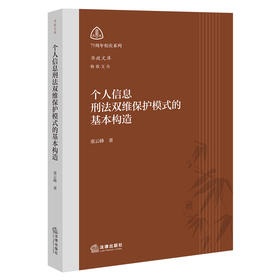 个人信息刑法双维保护模式的基本构造  童云峰 著 法律出版社  