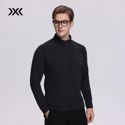 X-BIONIC  艾德 3D 条纹抓绒立领夹克男士秋冬保暖速干弹力舒适 商品图0