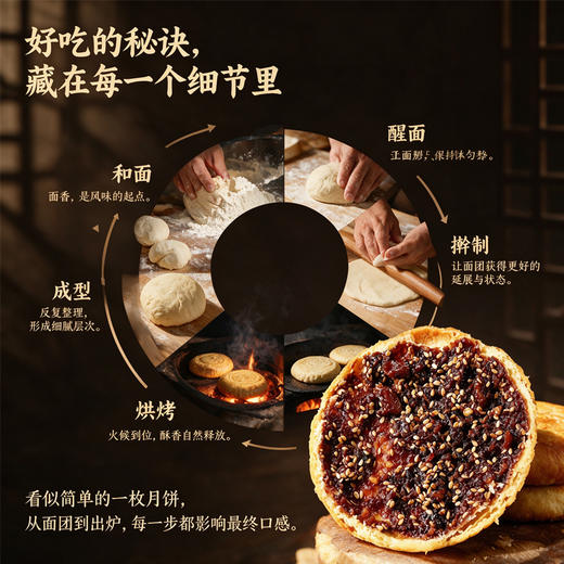 【山西特色】三交 空心月饼 外皮金黄酥脆 口感轻盈 100g/袋 商品图3
