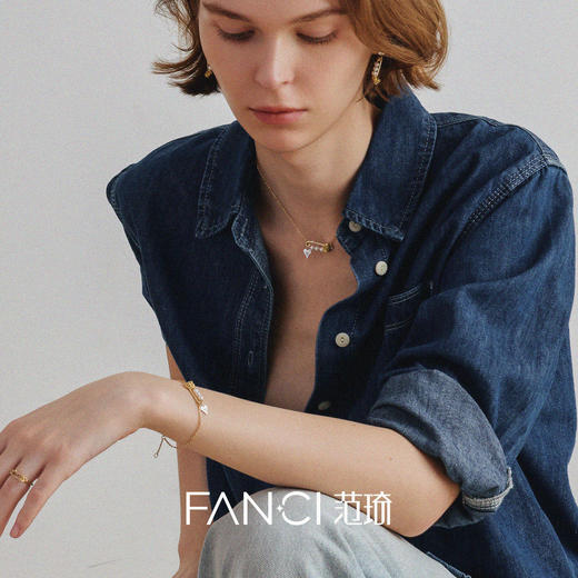 Fanci范琦【野玫瑰系列】野玫瑰贝珠手链别针珍珠爱心原创送女友 商品图3