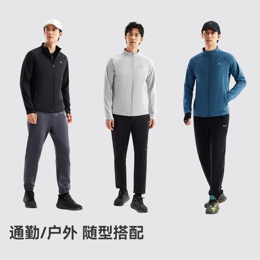 拓路者立领拼接格子加绒外套男新款26年秋冬户外运动内搭保暖上衣 商品图4