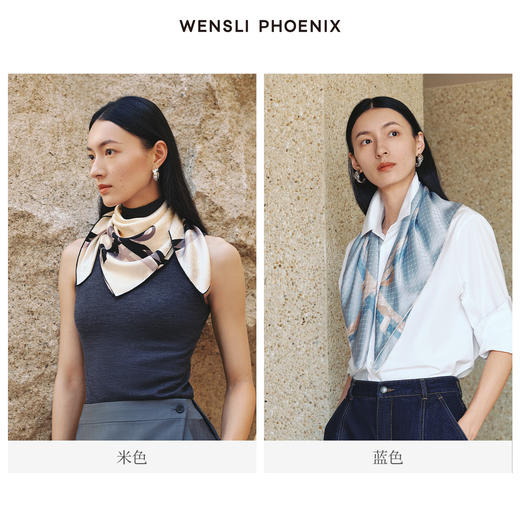 安娜的礼物-Wensli双面印花丝巾 商品图4