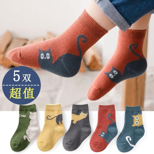 【2组起拍，一组5双】29.9元/10双装-儿童袜子棉袜秋冬季中筒袜男袜1-3-12岁童袜女童婴儿宝宝袜子秋冬★爱宝好物 商品图3