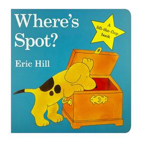 Where's is spot 小玻在哪里 英文原版绘本 Eric Hill 翻翻书低幼启蒙纸板书 英文版 进口英语书籍