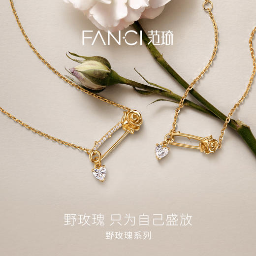 Fanci范琦【野玫瑰系列】野玫瑰项链别针爱心个性原创设计送女友 商品图1