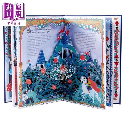 【中商原版】纸雕立体书 睡美人 Sleeping Beauty 英文原版 儿童立体绘本3D立体纸雕书镂空 经典童话故事 进口童书 大开本精装 商品图3