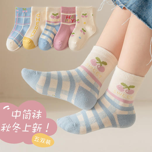 【2组起拍，一组5双】29.9元/10双装-儿童袜子棉袜秋冬季中筒袜男袜1-3-12岁童袜女童婴儿宝宝袜子秋冬★爱宝好物 商品图4