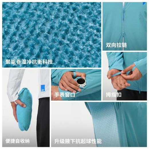 26新品内道聚能卷带帽软壳男女秋冬跑步马拉松训练防风保暖跑步外套 商品图1