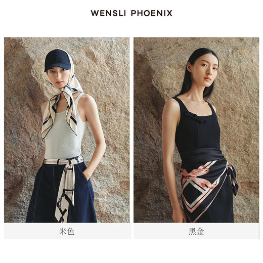 安娜的礼物-Wensli双面印花丝巾 商品图5