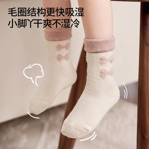 【婴童服配】嫚熙婴儿袜子毛圈棉袜宝宝新生婴幼儿不勒腿胎袜男女童纯棉中筒袜 商品图4