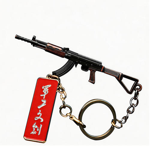 【军工文创官方正品 锌合金材质 枪管镂空雕刻】金属小枪模型钥匙扣挂件礼物（QBU191/QBZ95/81-1/QBU88狙/改装191）ds（jc） 商品图3