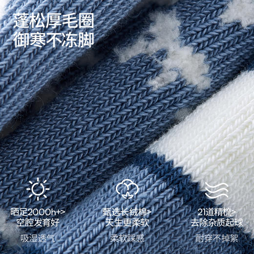 【婴童服配】嫚熙婴儿袜子毛圈棉袜宝宝新生婴幼儿不勒腿胎袜男女童纯棉中筒袜 商品图2