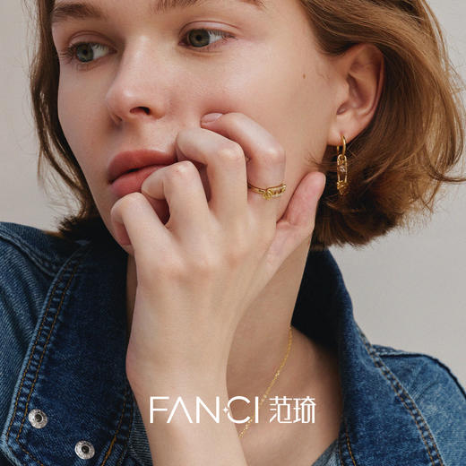 Fanci范琦【野玫瑰系列】野玫瑰戒指925银别针设计闭口戒送女友 商品图3