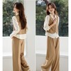 卡其色盐系轻熟风马甲衬衫阔腿裤两件套9032★avann 商品缩略图2
