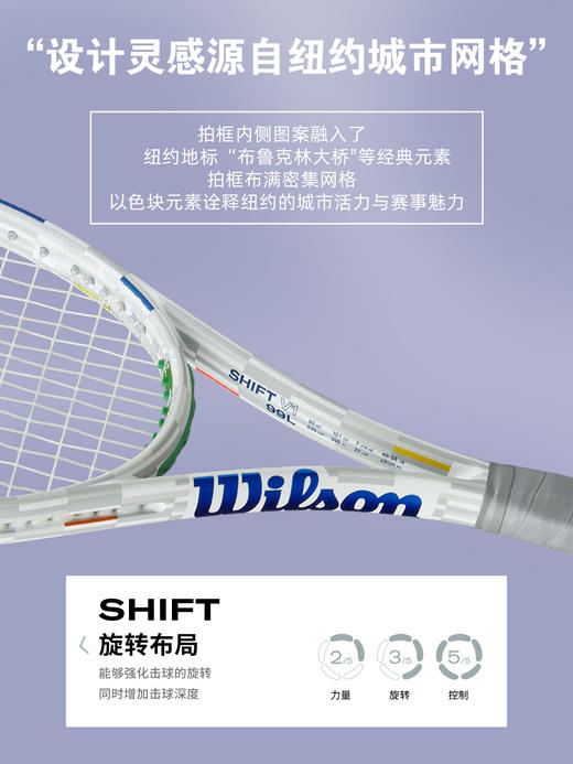 Wilson威尔胜网球拍美网新配色WILSON US OPEN CLASH/BLADE男女专业拍 商品图7