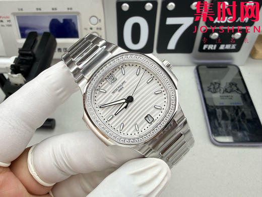 3K百达翡丽运动优雅系列 鹦鹉螺7118 白盘钻圈 女士腕表 324一体机 商品图1