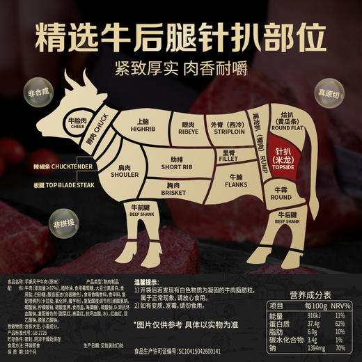 【百草味】手撕风干牛肉（原味）400g（散称） 商品图2
