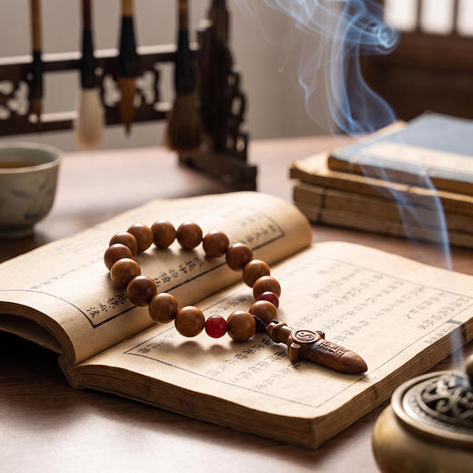 【守财纳福 祈愿平安】相合堂 雷击木系列挂件/手机链/手串 质感厚重温润 居家随身挂饰摆件 商品图5