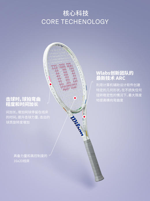 Wilson威尔胜网球拍美网新配色WILSON US OPEN CLASH/BLADE男女专业拍 商品图8