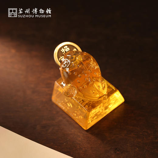 苏州博物馆 立体桌面摆件金蟾献瑞招财纳福美好寓意 商品图0