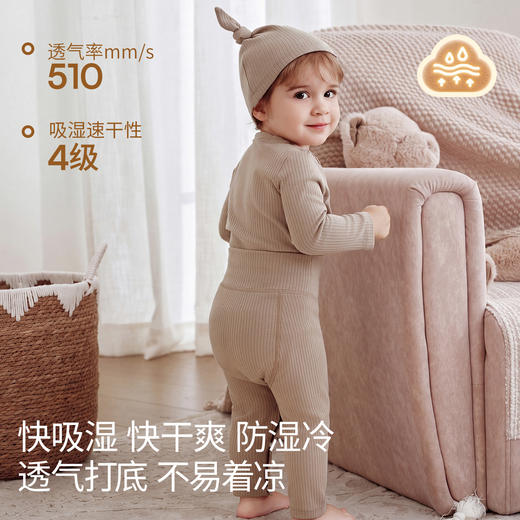 【宝宝服饰】嫚熙新生婴儿衣服连体衣婴儿秋装丝麻羊毛男宝连身衣爬爬服 商品图4