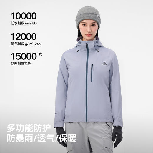 伯希和户外冲锋衣女新款三合一Polartec200抓绒内胆徒步登山服男 商品图1