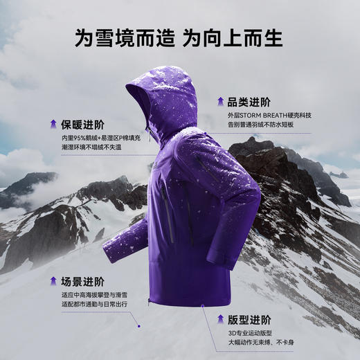 【雪壳羽绒版】伯希和户外26新硬壳羽绒服3L防护分区保暖攀登外套 商品图1