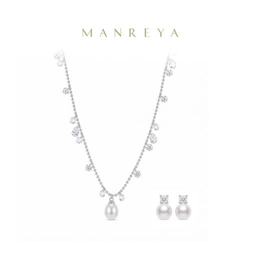 Manreya玛芮雅“星月童话”&“晨露微光”珍珠耳环项链套装|天然珍珠【礼袋+证书+礼盒】 商品图10