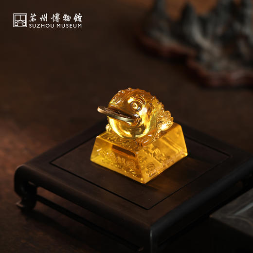 苏州博物馆 立体桌面摆件金蟾献瑞招财纳福美好寓意 商品图3