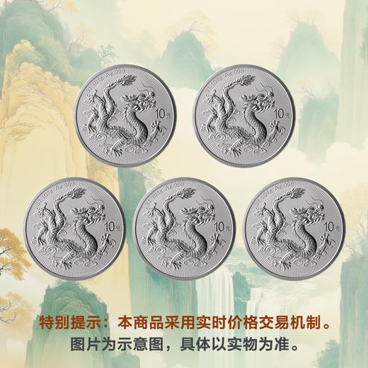 【中国金币】2026年中国龙银币 单枚带币壳 5枚整桶装 整箱100枚 原装未拆封 拆开不退不换 商品图1