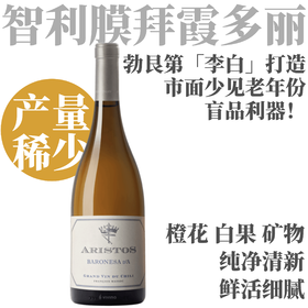 【少见·勃艮第“李白”打造智利膜拜霞多丽】2019 亚里士多斯女爵白葡萄酒 Aristos Baronesa D'A