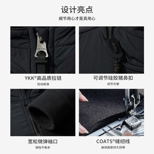 伯希和Polartec200抓绒衣女户外登山防风保暖摇粒绒连帽开衫外套 商品图4