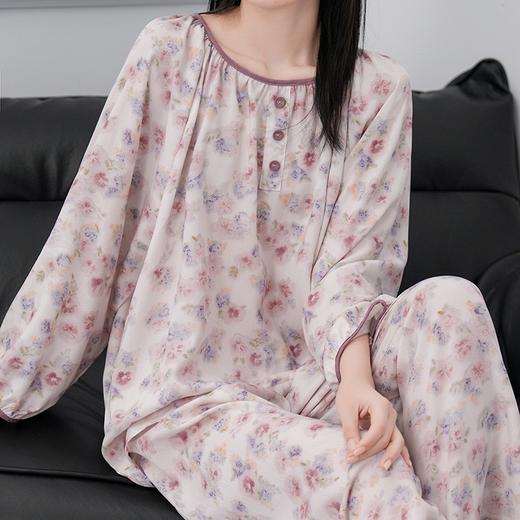 雪梵莱国风柔感绵绸家居服 | 又滑又软～国风高颜值，爱上宅家的舒服 商品图4