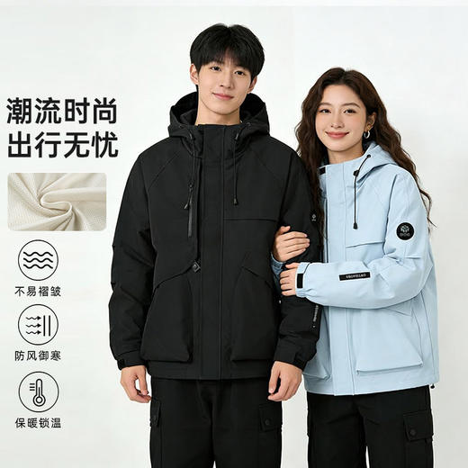 【特价活动，手速抢！】【防水防污，无惧风雨】秋季款户外宽松单冲夹克男女同款外套防风防水登山徒步运动夹克 商品图4
