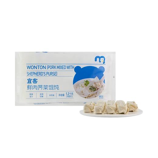 麦德龙 宜客 鲜肉荠菜馄饨 1.2kg（100只） 商品图0