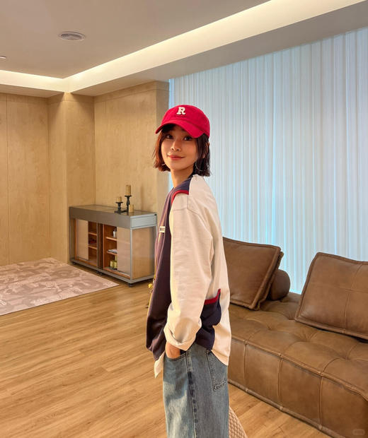 吴昕、徐若晗同款ICE DUS*T假两件长袖T恤 miu090502 商品图1