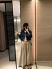 【富家千金感】拉夏贝尔/La Chapelle国风牛仔！绵羊毛混纺~细闪亮丝斜纹肌理提花卷边袖牛仔外套短款★ 商品缩略图9
