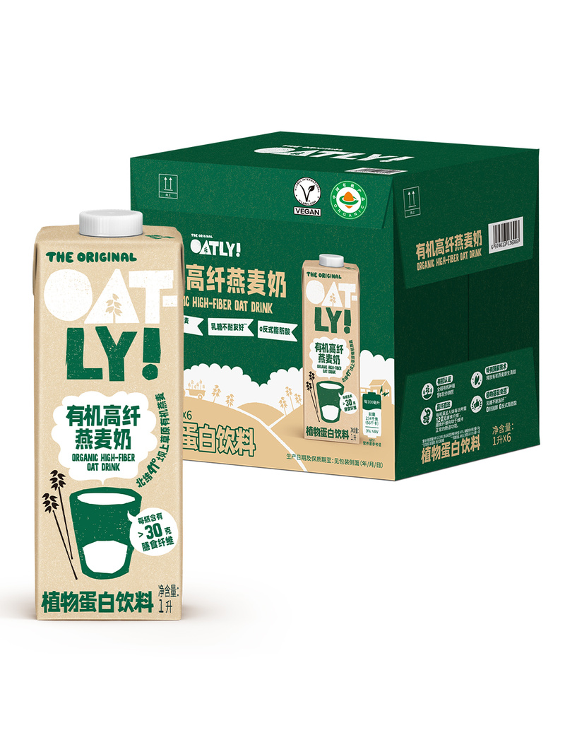 MM 山姆 Oatly有机高纤燕麦奶 1L*3/6瓶