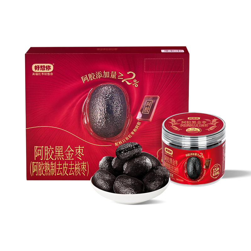 MM 山姆 好想你 阿胶黑金枣（阿胶熟制去皮去核枣）135g*3/6