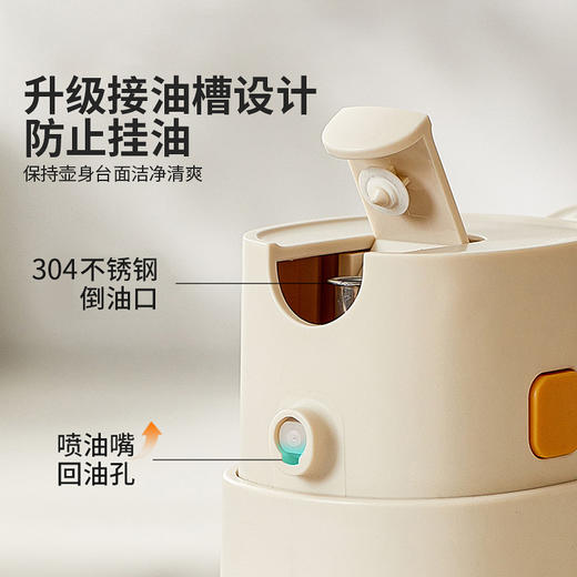 摩登主妇喷倒两用喷油壶食品级厨房家用玻璃雾化油罐壶醋壶酱油瓶 商品图3