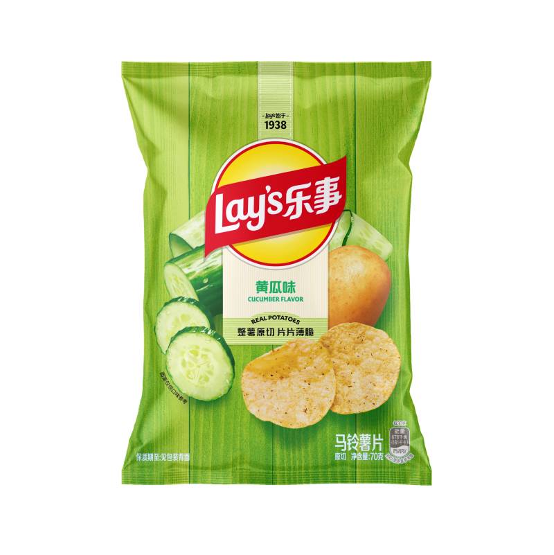 乐事70g自然清爽黄瓜味薯片